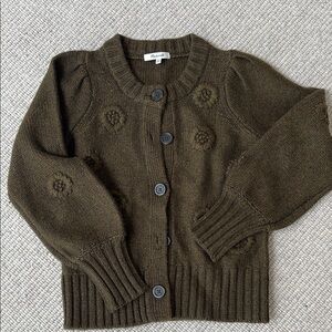 Madewell Olive Green Button-Up Cardigan, XXS